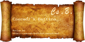 Csermák Bettina névjegykártya