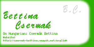 bettina csermak business card